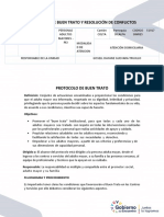 Protocolo de Buen Trato y Resolución de Conflictos