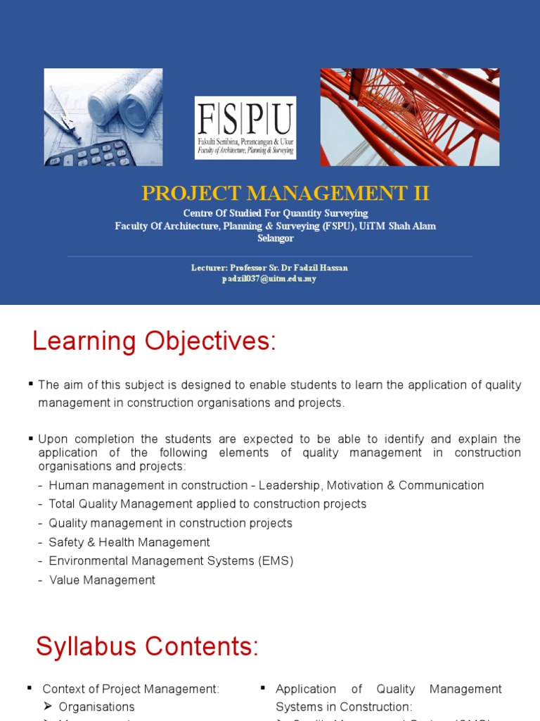Construction Project Management Notes 2022 | PDF | Procurement ...