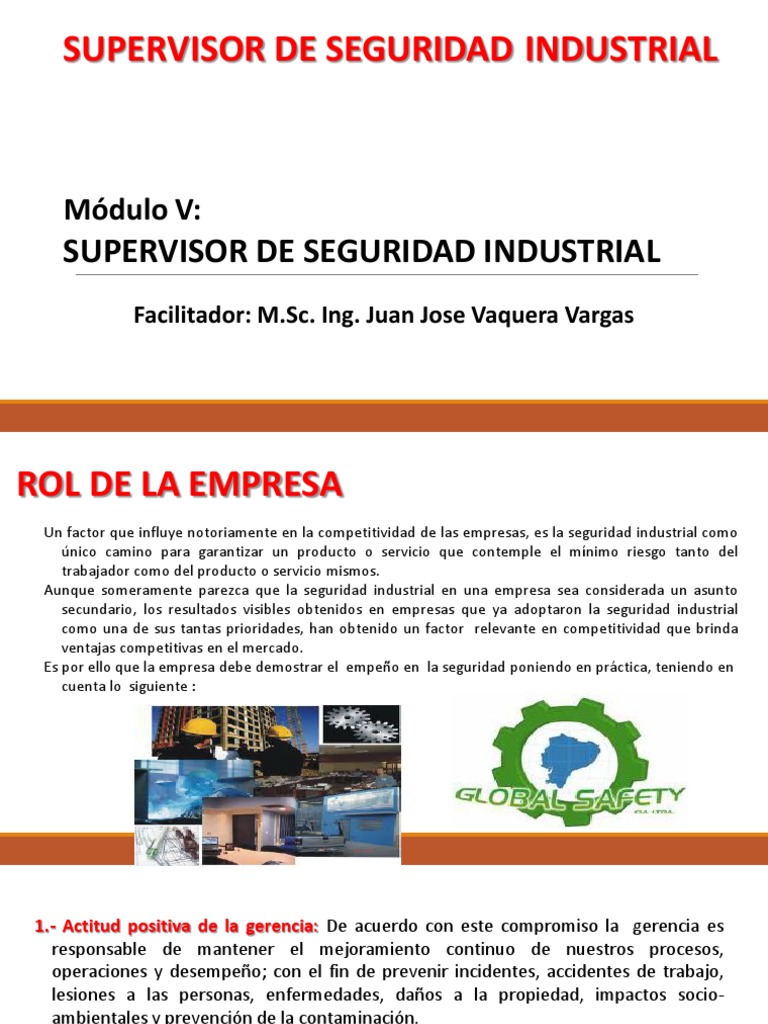 Módulo V Supervisor De Seguridad Industrial Pdf