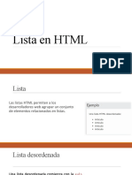 Lista en HTML