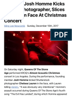 QOTSA's Josh Homme Kicks Female Photographer, Slices Open Own Face at Christmas Concert