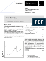 Physique Atomique Et Nucléaire: Etude Du Coefficient D'atténuation en Fonction de La Longueur D'onde