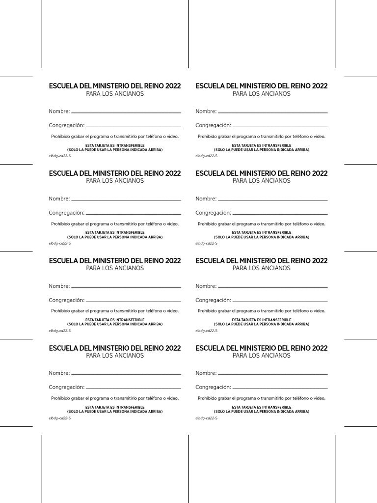 Tarjeta Solapa Asamblea Regional 2025 | PDF