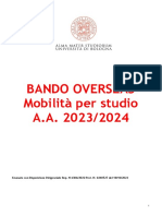 Bando Overseas Mobilità Per Studio 2023 24