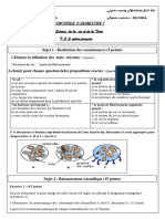 Contrôle 2 Semestre I: Science de La Vie Et de La Terre T.C.S Option Français