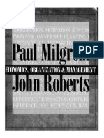 Milgrom Roberts (1992) - Economics Organization and Management. Caps 1-2