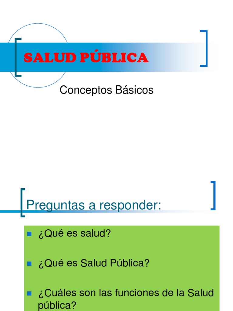 Salud Publica Pdf Salud Pública Medicina