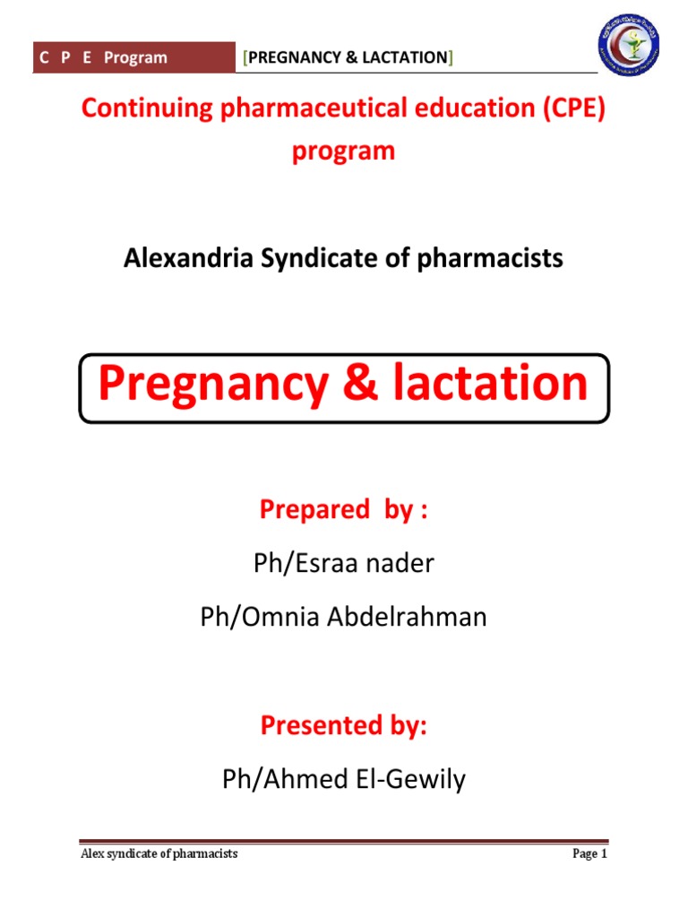 Bonus - C.P.E - Pregnancy and Lactation | PDF | Asthma | Migraine