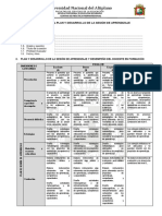 RÚBRICA PLAN Y DESAROLLO DE LA SESIÓN - Final - 2022