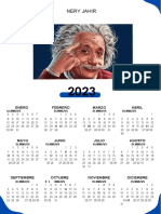 Documento A4 Calendario 2023 Fotografico Azul