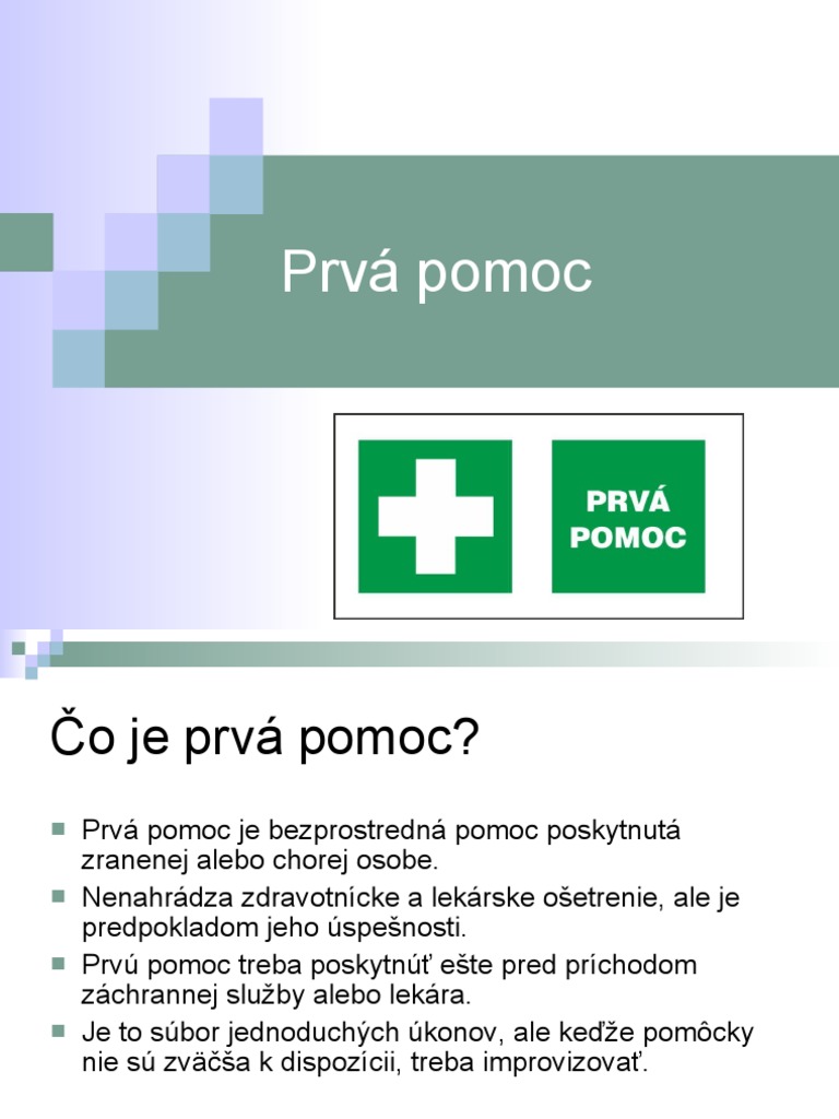 Prvá Pomoc | PDF