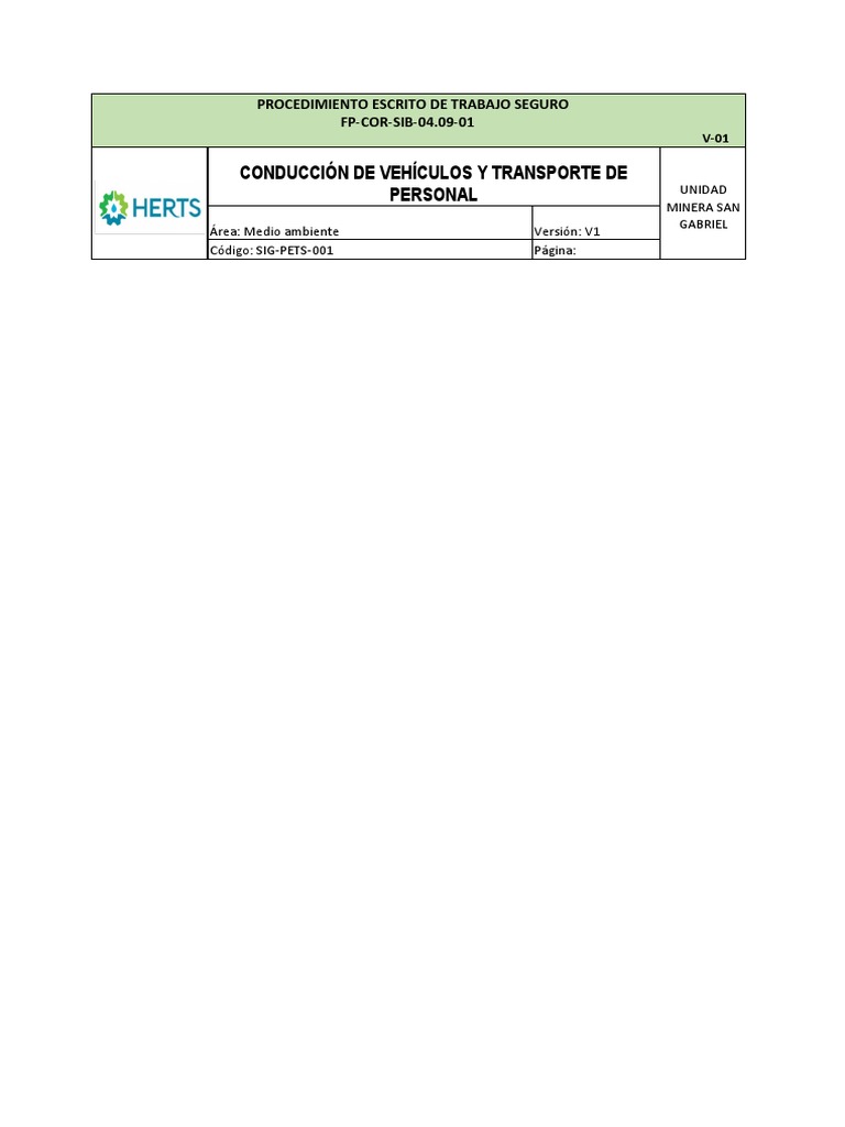 TR SGB Herts FP Cor Sib 04.09 01 v1 Conduccion de Vehiculos | PDF ...