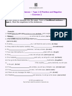 Conditional Sentences Type 1 Positive and Negative Exercise 2