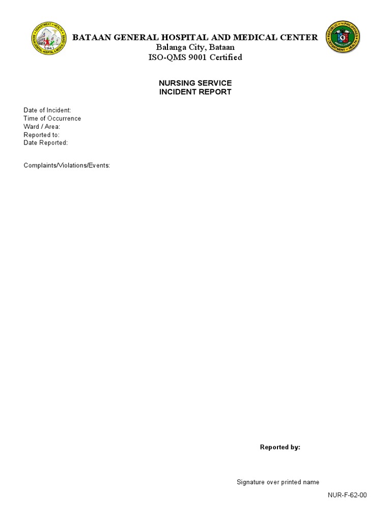 Incident Report Blank Form | PDF