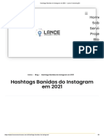 Hashtags Banidas Do Instagram em 2021 - Lance Comunicação