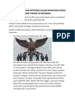 Kliping Konflik Dan Integrasi Dalam Kehidupan Sosial Yang Terjadi Di Indonesia