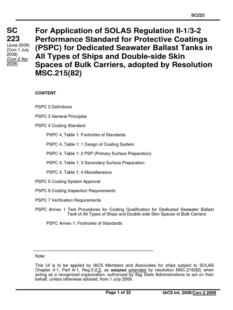 IACS Guidelines for Coating Standards | PDF | Sodium Chloride ...
