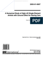 A Numerical Study of High-Lift Single Element Airfoils With Ground Effect For Racing Cars