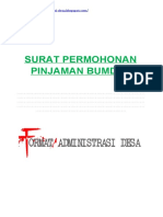 Surat Permohonan Pinjaman Bumdes