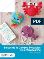 Sealife Folding Shopping Bag Crochet Pattern Spanish