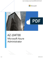 Az-104t00 Azure Administrator