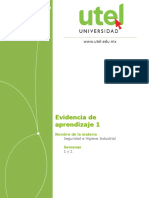 Evidencia aprendizaje 1 y 2 Seguridad e Higiene Industrial