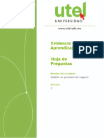 Procesos de Negocios Evidencia de Aprendizaje Semana 1