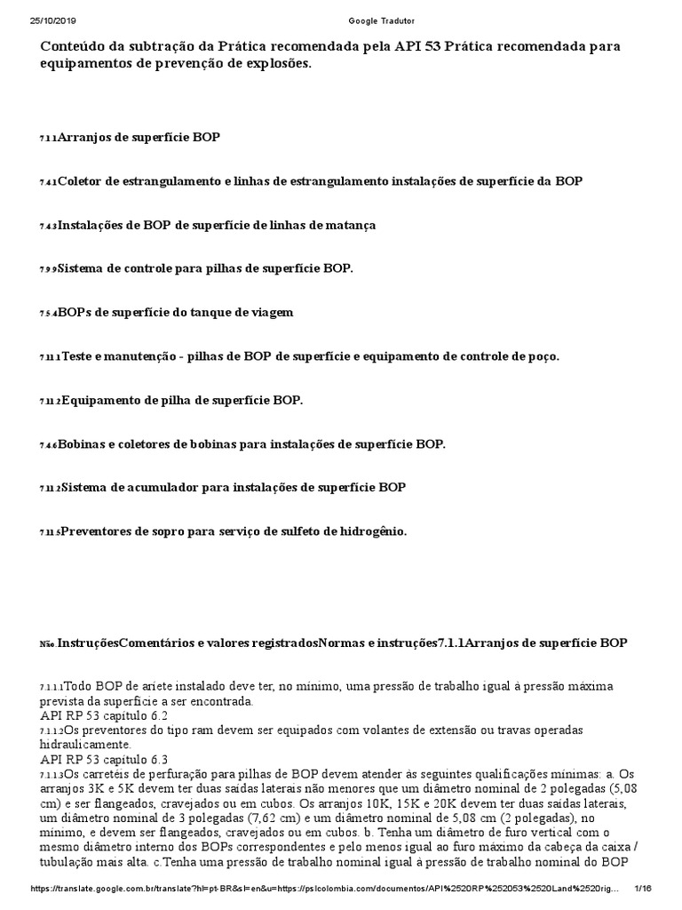 API-53 - Portugues | PDF | Válvula | Pressão