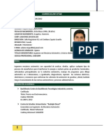 CV Ingeniero Mecánica Automotriz Técnico Electromecánico