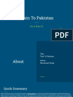Book Report On Train To Pakistan