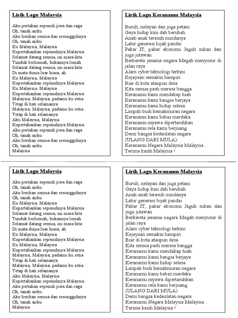 Lirik Lagu | PDF | Memasak, Makanan, & Anggur | Puisi