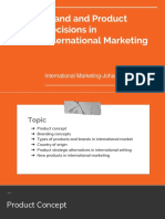 Brand and Product Decisions in International Marketing