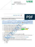 Procesadores de texto: Formato y práctica de edición
