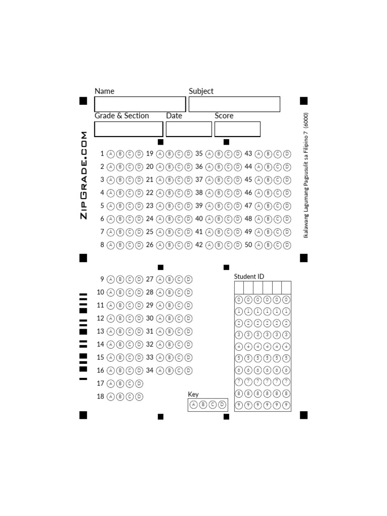 Filipino 7 Exam Answer Key | PDF | Student Assessment And Evaluation ...