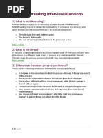 Multithreading Interview Questions