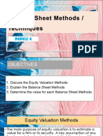 Module 6 - Balance Sheet Methods