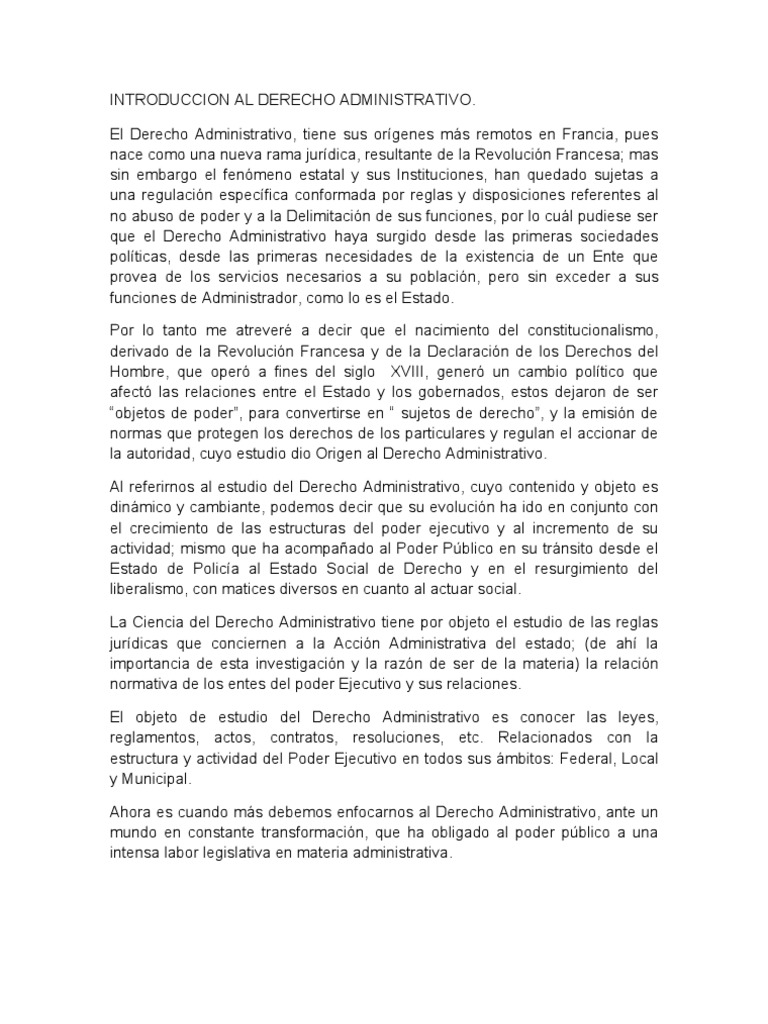 Introduccion Al Derecho Administrativo Descargar Gratis Pdf Ley