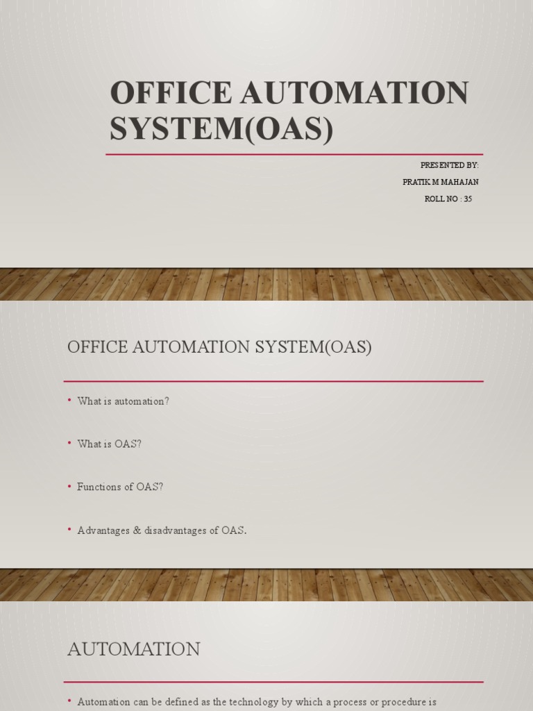 Office Automation System (OAS) PDF