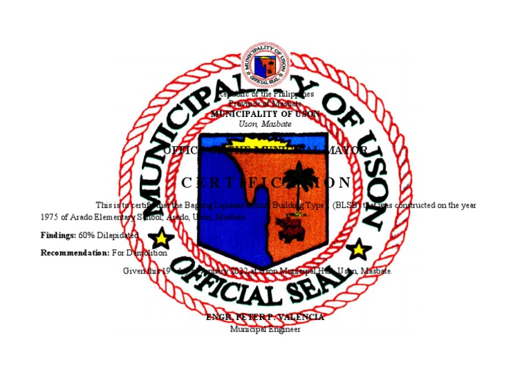 Certificate For Demolition PDF