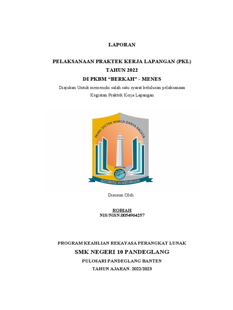 Laporan PKL SMK RPL di PKBM Berkah | PDF | Karier & Perkembangan