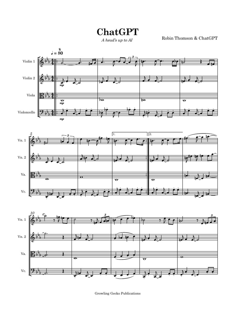 01 - Full Score - ChatGPT | PDF | Continuous Pitch Instruments ...