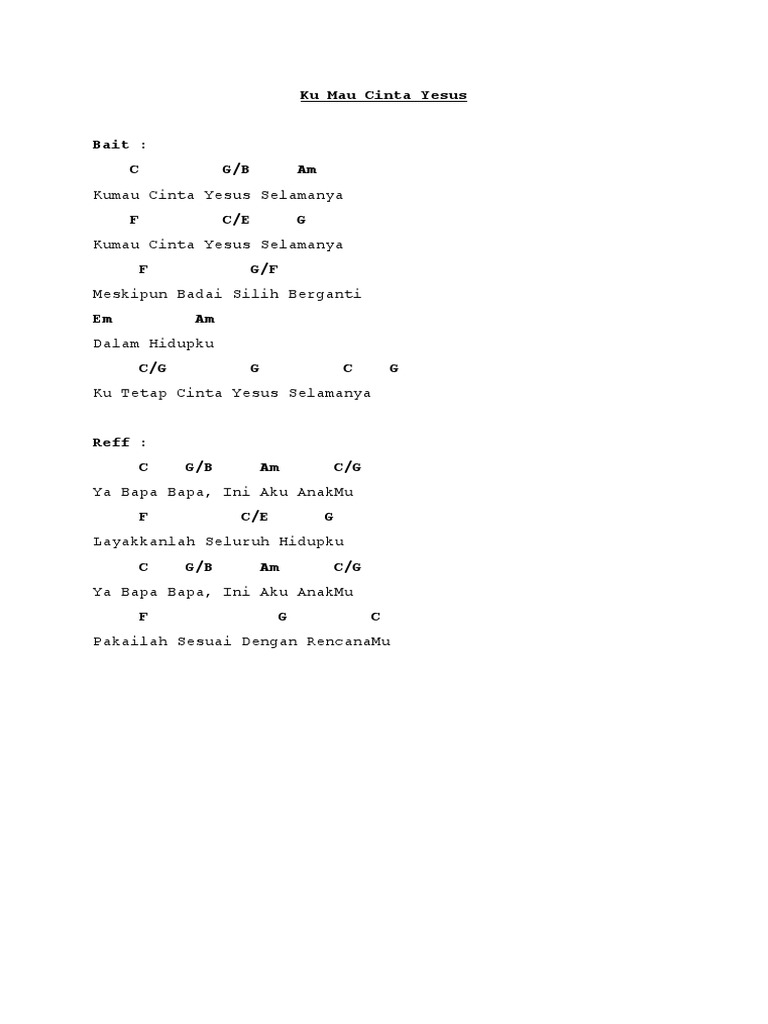 Ku Mau Cinta Yesus PDF