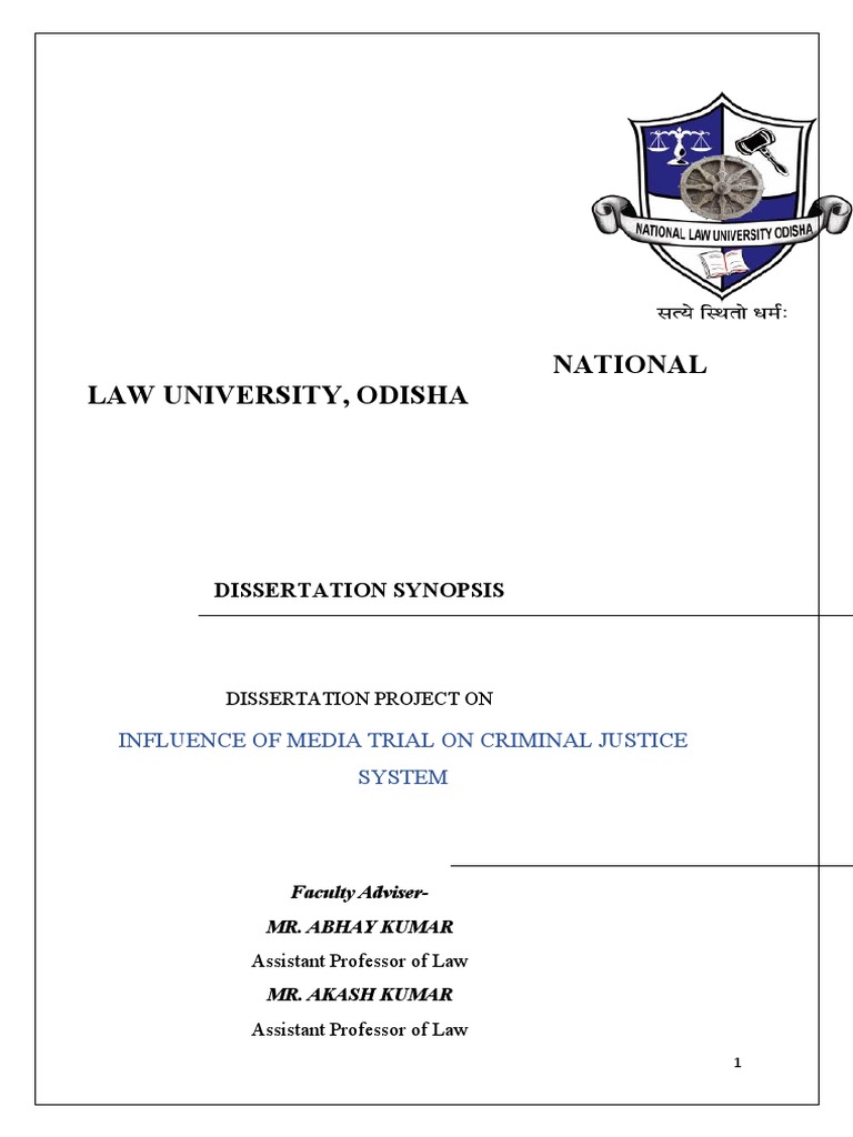 Dissertation Synopsis Abhijeet Singh 001 | PDF | Trials | Right To A ...