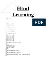 HTML Learning