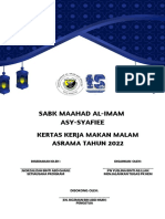 Kertas Kerja Makan Malam Asrama Sabk Maahad Al-Imam Asy-Syafiee Tahun 2022