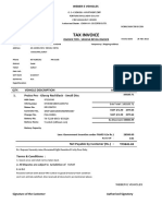 Weber E-Vehicles invoice for Okinawa Praise Pro electric scooter