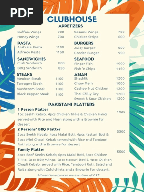 Food Menu