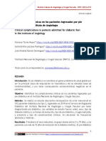 Complicaciones Clínicas en Los Pacientes Ingresados Por Pie Diabético en El Instituto de Angiología