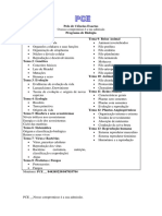 Programa de Bilogia Examee de Admissao