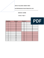 PT3 2011 Science Paper 1 Marking Scheme